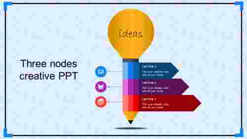 creative ppt templates-Three nodes creative PPT